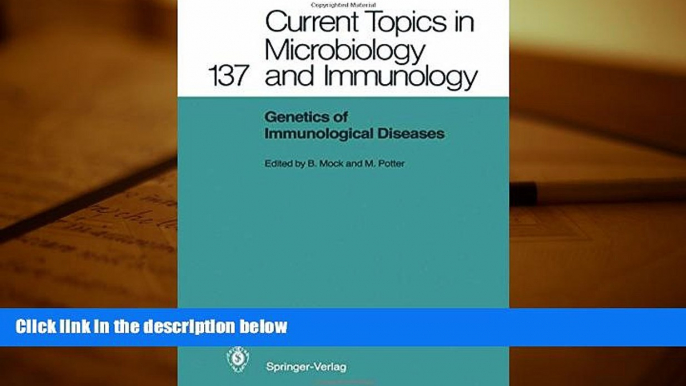 Audiobook  Genetics of Immunological Diseases (Current Topics in Microbiology and Immunology)