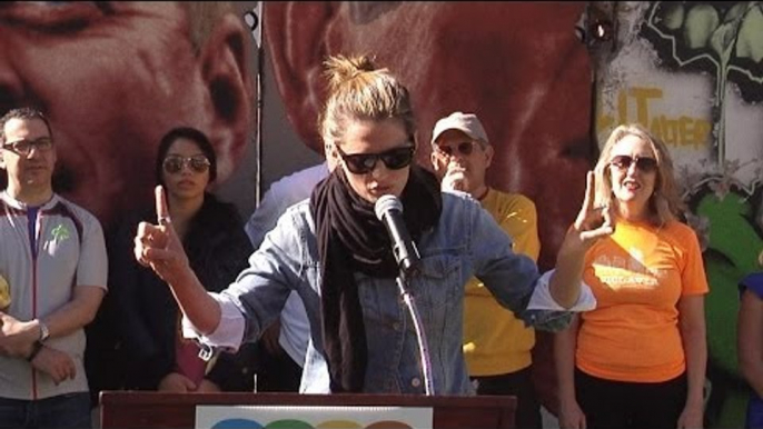 Stana Katic Speech on "Alternative Travel Project" at 9th Annual CicLavia Kick-Off Ceremony