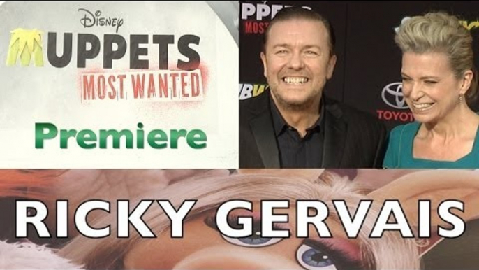 Ricky Gervais "Muppets Most Wanted" World Premiere ARRIVALS