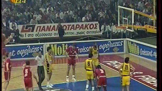 1992-93 greek cup semi finals olympiakos-aris(highlights)