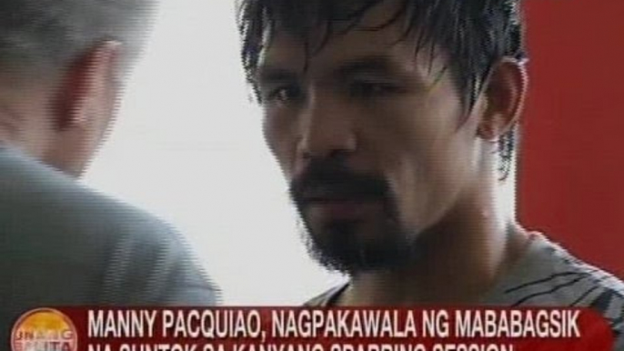 UB: Pacquiao, nagpakawala ng mabagsik na suntok sa kanyang sparring session