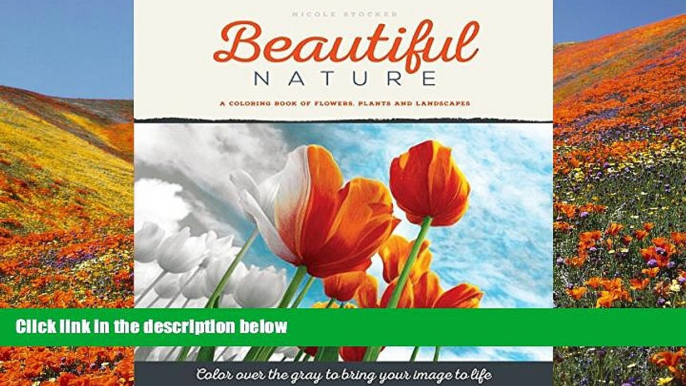 Read Online  Beautiful Nature: A Grayscale Adult Coloring Book of Flowers, Plants   Landscapes