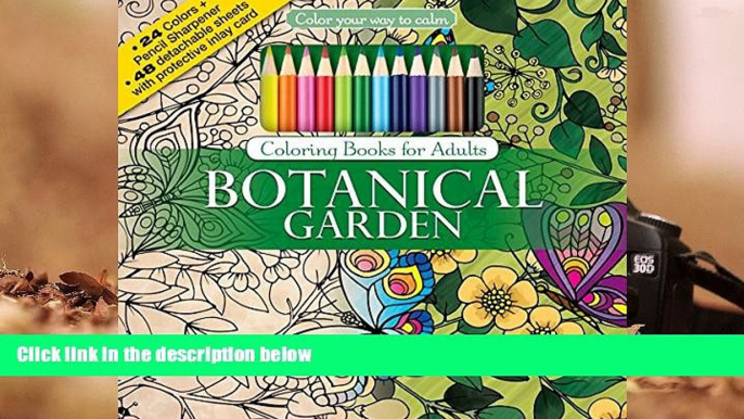 Audiobook  Botanical Garden Adult Coloring Book Set With Colored Pencils and Pencil Sharpener