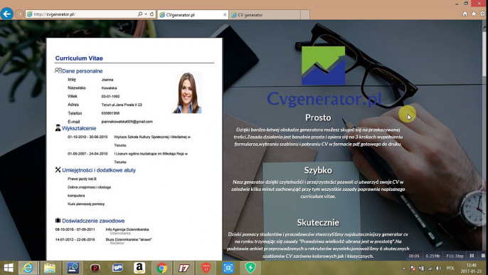 Jak napisać cv w 5 minut? Cvgenerator.pl,Cv szablon,Cv wzór,Cv Kreator