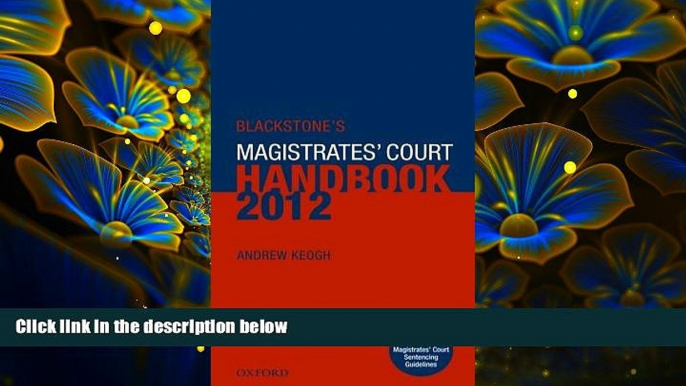 FREE [DOWNLOAD] Blackstone s Magistrates  Court Handbook 2012 Andrew Keogh Trial Ebook