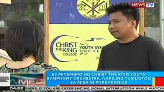 62 miyembro ng Christ the King Youth Symphony Orchestra, napiling tumugtog sa misa ni Pope Francis