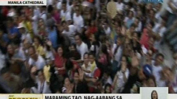 GMA7 Specials: Manila Cathedral compound, puno ng mga taong nag-aabang sa misa ni Pope Francis