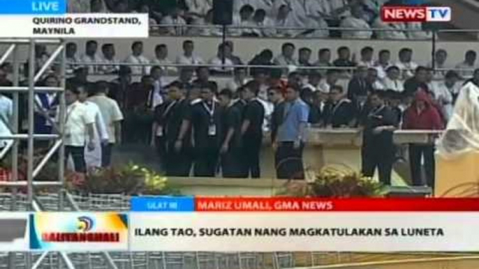 BT: Ilang tao, sugatan nang magkatulakan sa Luneta