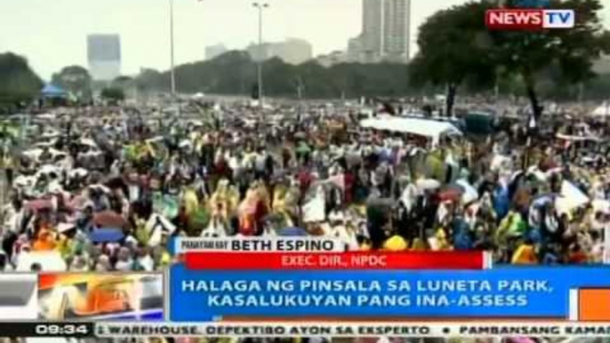 NTG: Ilang gamit sa Luneta, nasira matapos ang misa ni Pope Francis