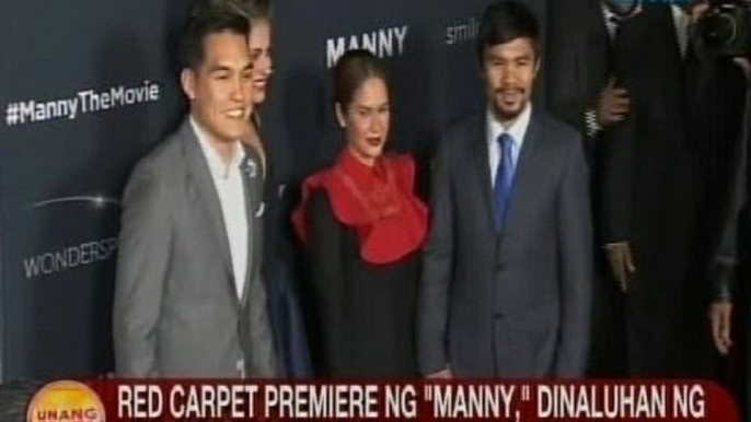 UB: Red carpet premiere ng 'Manny,' dinaluhan ng mga personalidad sa sports at showbiz