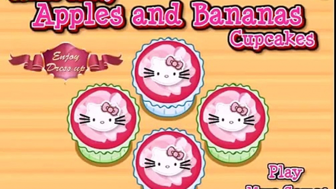 HELLO KITTY COOKING apples and banana cupcakes game jeux gratuits, cocina, jeux de fille, cuisine Uc