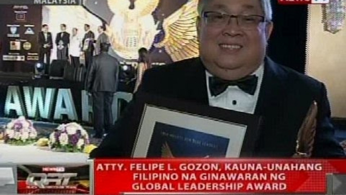 Atty. Felipe L. Gozon, kauna-unahang Filipino na ginawaran ng Global Leadership Award