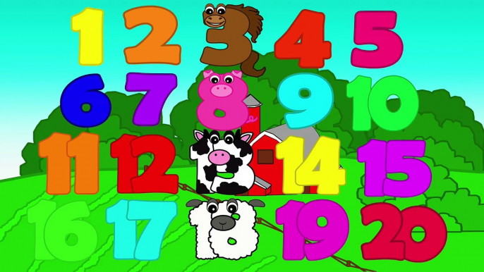 Counting to 20 with Old MacDonald - Learning to Count to 20 - Kids Songs Preschool Toddlers