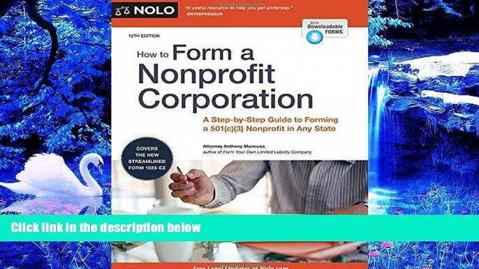 READ book How to Form a Nonprofit Corporation (National Edition): A Step-by-Step Guide to Forming