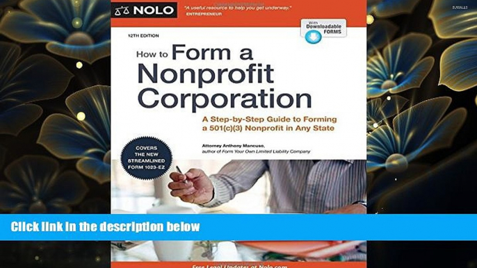 READ book How to Form a Nonprofit Corporation (National Edition): A Step-by-Step Guide to Forming