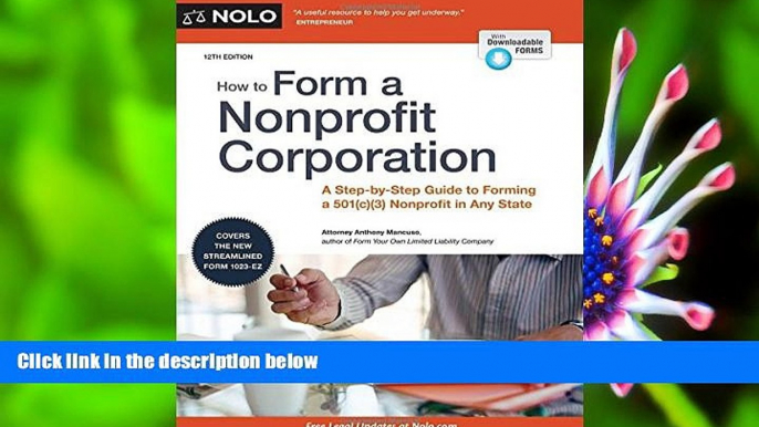 READ book How to Form a Nonprofit Corporation (National Edition): A Step-by-Step Guide to Forming