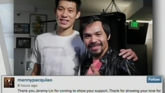 Saksi: NBA player Jeremy Lin, dumalaw kay Manny Pacquiao