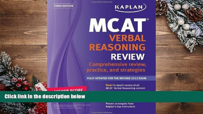 BEST PDF  Kaplan MCAT Verbal Reasoning Review Notes (Kaplan Test Prep) Kaplan TRIAL EBOOK