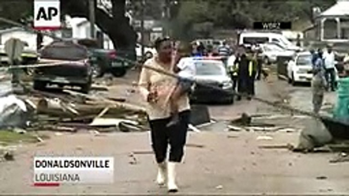 Raw  Tornado Damage West of New Orleans