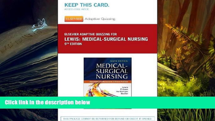 Audiobook  Elsevier Adaptive Quizzing for Lewis Medical-Surgical Nursing (36-Month) (Retail Access