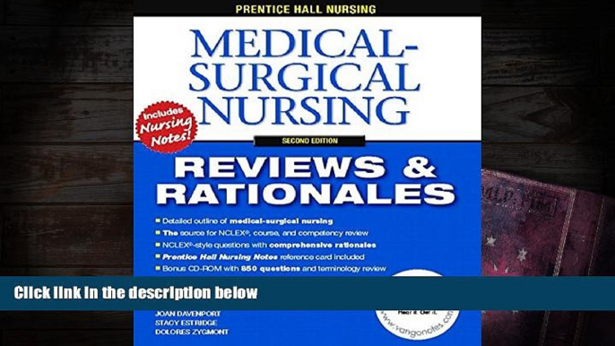 Read Online Prentice-Hall Nursing Reviews   Rationales: Medical-Surgical Nursing, 2nd Edition Mary