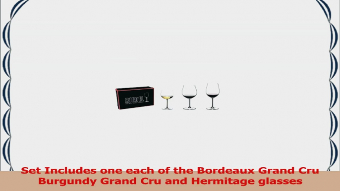Riedel Sommeliers Anniversary Red Wine Crystal Tasting Glasses Set of 3 f6d2bbaf