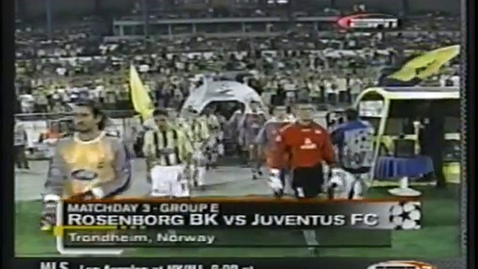 25.09.2001 - 2001-2002 UEFA Champions League Group E Matchday 2 Rosenborg BK 1-1 Juventus