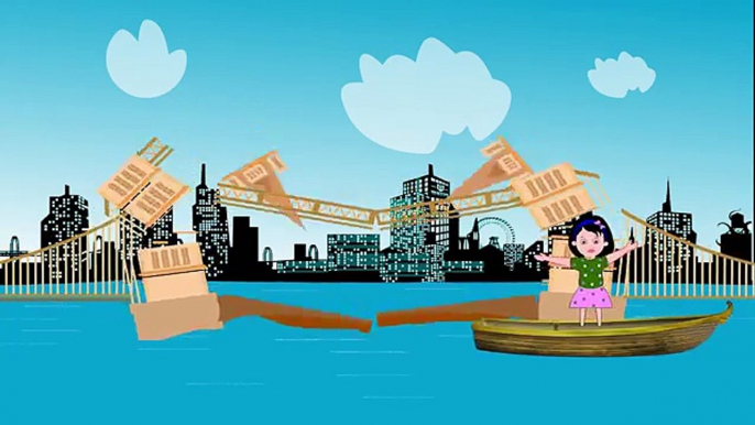 London Bridge is Falling Down Nursery Kids Rhyme with Lyrics | London Bridge Children Song