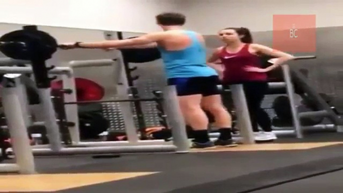 CRAZY GUY SQUATING ll HOW TO IMPRESS YOUR GIRL ll GYM FREAK :D