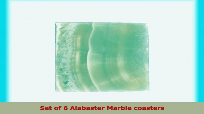 Alabaster Marble Coaster a set of 6 stone Coasters for your bar and home drinks 163692c2