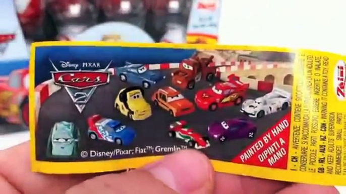 Cars 2 Chocolate Surprise Egg Unboxing Disney Pixar - Cars 2 Kinder Sorpresa