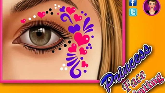 Making beautiful pictures on your face! Games for children! Cartoon girls! Childrens cartoon!