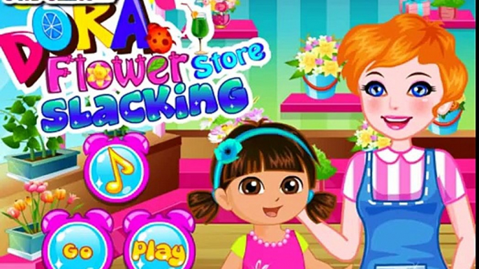 Dora and flowers! The game for girls! Games for children! Childrens games and cartoons! Games fo
