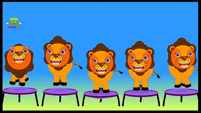 Lion Cartoons Animation Singing Finger Family Nursery Rhymes for Preschool Childrens Song