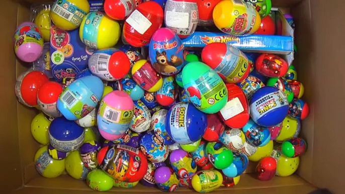 250 Kinder surprise and Surprise eggs!!! Cars THOMAS Spider Man TOY Story MARVEL Heroics HELLO KITTY