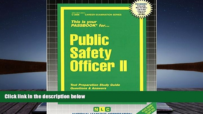 BEST PDF  Public Safety Officer II(Passbooks) Jack Rudman [DOWNLOAD] ONLINE