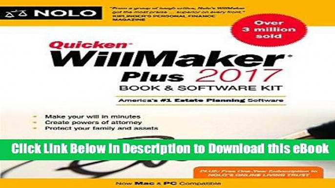 DOWNLOAD Quicken Willmaker Plus 2017 Edition: Book   Software Kit Mobi