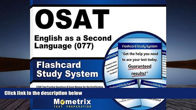 PDF [FREE] DOWNLOAD  OSAT English as a Second Language (077) Flashcard Study System: CEOE Test