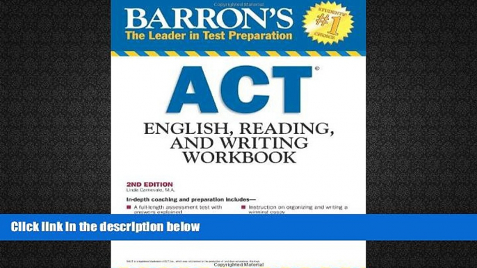 Download [PDF]  Barron s ACT English, Reading and Writing Workbook, 2nd Edition For Kindle