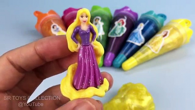 Clay Slime Surprise Toys Disney Princess Cinderella Rapunzel Snow White Jasmine Aurora Ariel Belle