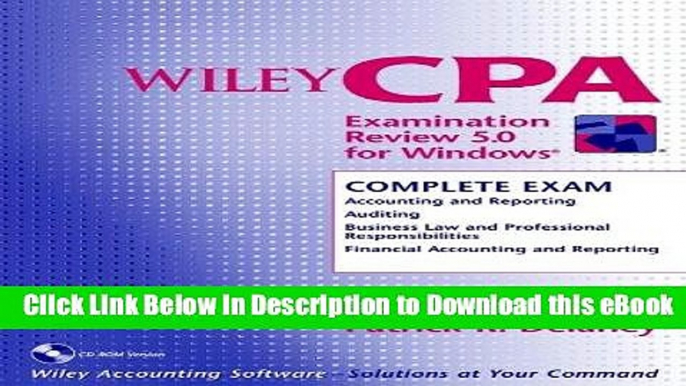 [Read Book] Wiley CPA Examination Review 5.0 for Windows, Complete Exam Kindle