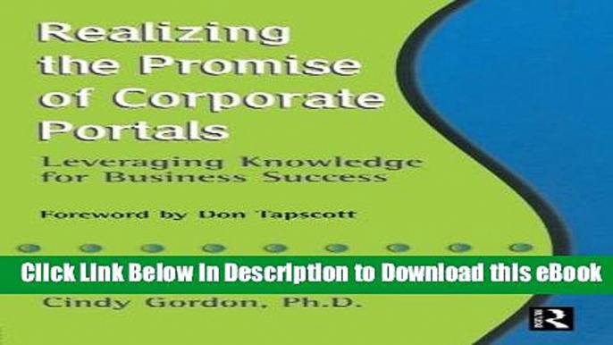 [Read Book] Realizing the Promise of Corporate Portals Mobi