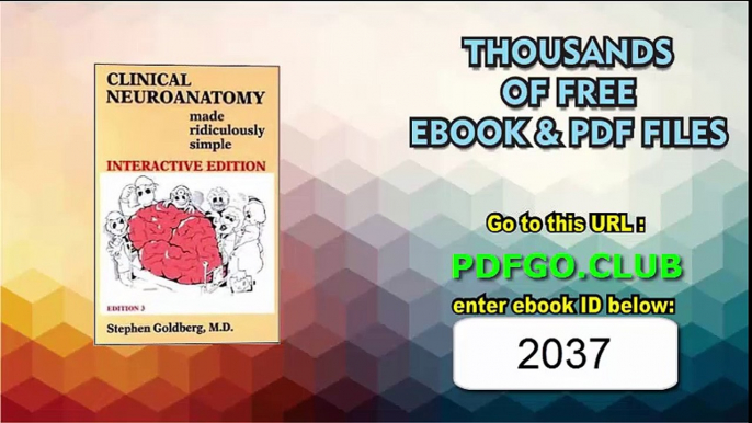 Clinical Neuroanatomy Made Ridiculously Simple (text only) 3rd (Third) edition by S. Goldberg