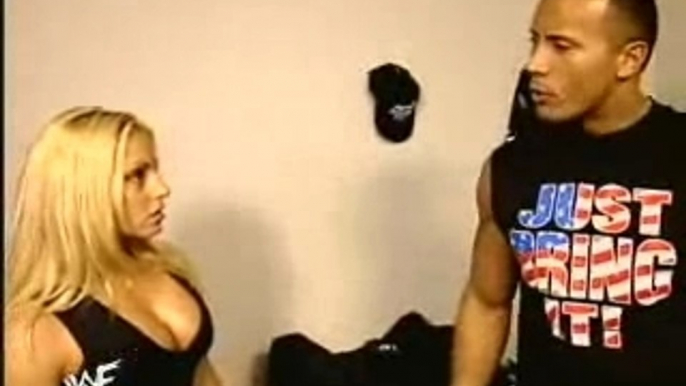 Trish kisses rock backstage