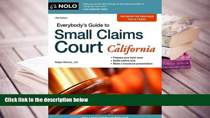 Kindle eBooks  Everybody s Guide to Small Claims Court in California (Everybody s Guide to Small