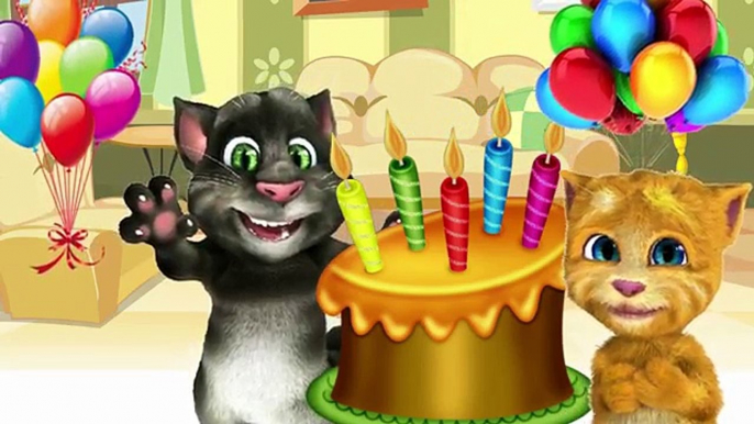 talking tom and friends happy birthday song | kids songs nursery rhymes