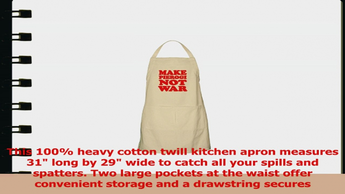 CafePress  Make Pierogi Not War Apron  100 Cotton Kitchen Apron with Pockets Perfect 49c01250