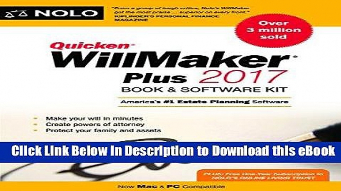 [Read Book] Quicken Willmaker Plus 2017 Edition: Book   Software Kit Mobi