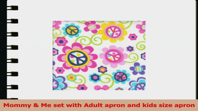 Peace Daisy Adult  Kids Matching Apron Set Full Aprons Reversible Apron 534eb2af
