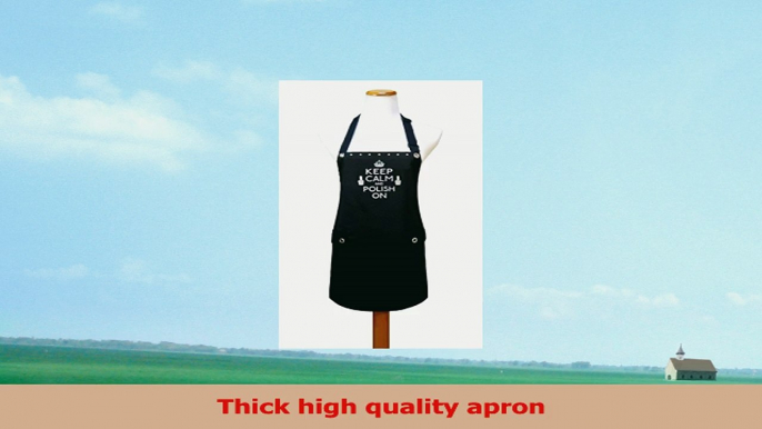 Trendy Salon Aprons Polyurethane Waterproof Nail Tech Manicurist Apron Keep Calm Polish On aecaa771